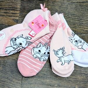 New 4pr Disney Aristocats Marie Non-Slip  Socks